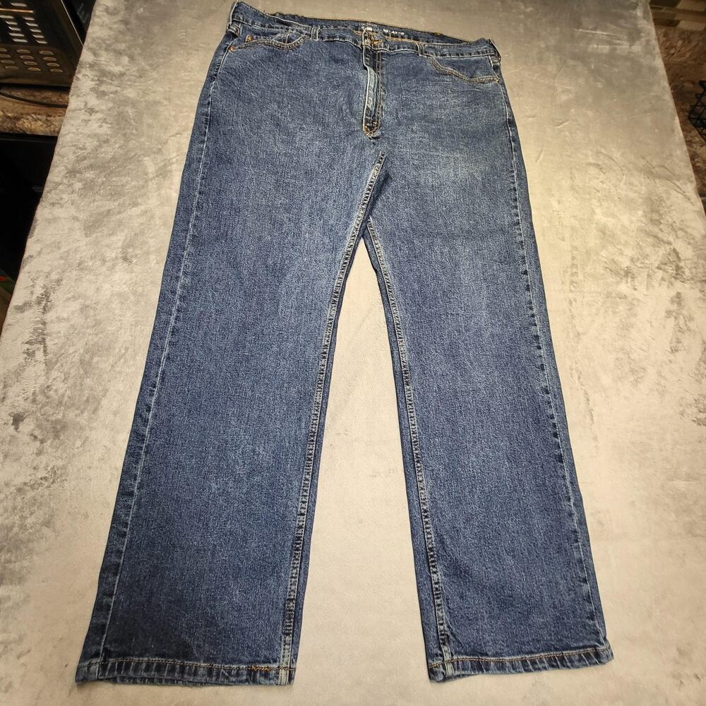 Signature By Levi Strauss Jeans Mens 42x32 Blue‎ Medium Wash Straight Relaxed